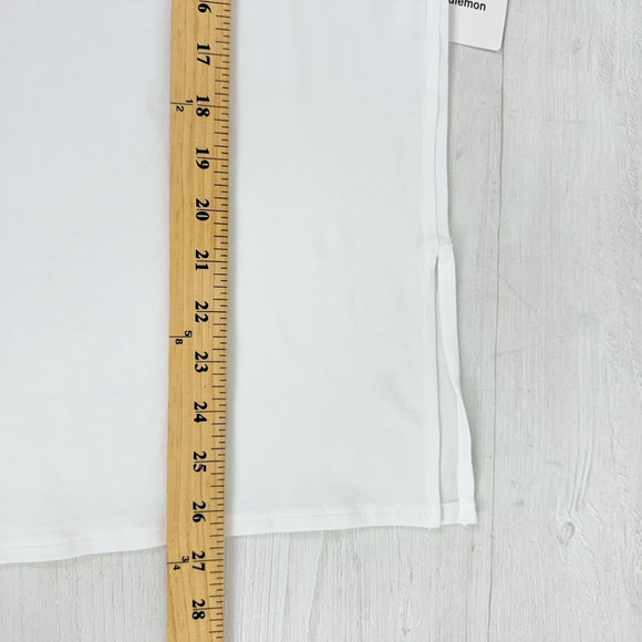 NWT Lululemon Relaxed Fit Boatneck T Shirt Sz 10 White Pima Cotton Short Sleeve - Picture 14 of 16